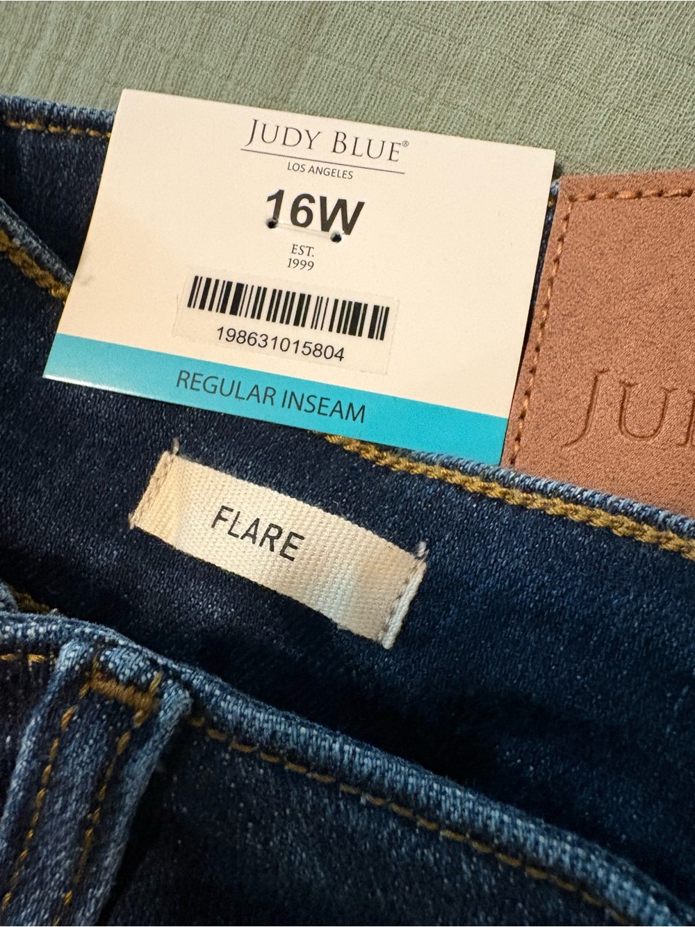 Judy Blue High Waisted Trouser Flare Size 16-New W/Tags - Picture 3 of 8